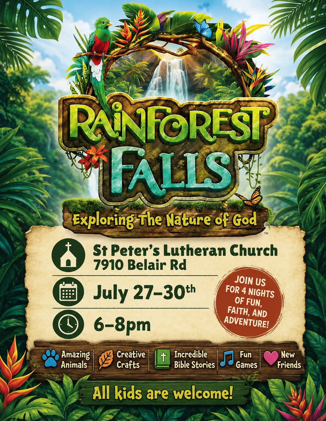 Rainforest Falls info flier